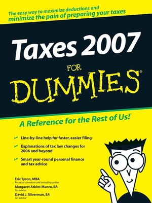 cover image of Taxes 2007 For Dummies